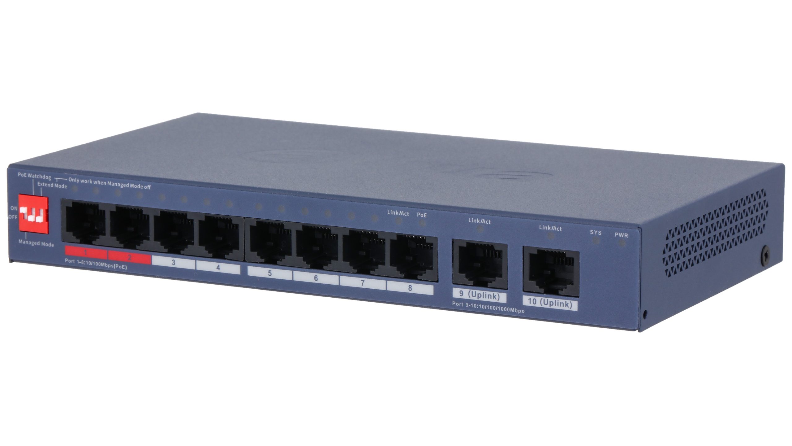 CS4010-8ET2GT-110_1767163283 Dahua PoE Cloud Switch 8port +2UP 110W CS4010-8ET2GT-110 - Image 1