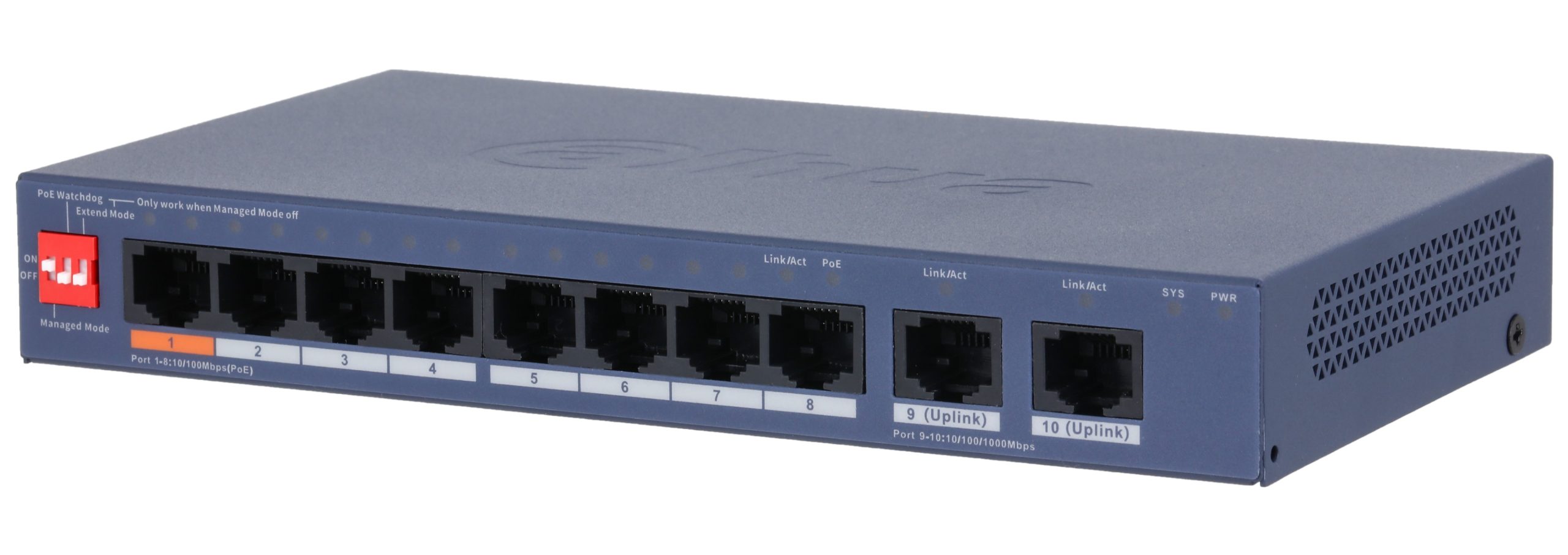 CS4010-8ET2GT-60 Dahua PoE Cloud Switch 8port +2UP 60W CS4010-8ET2GT-60 - Image 1