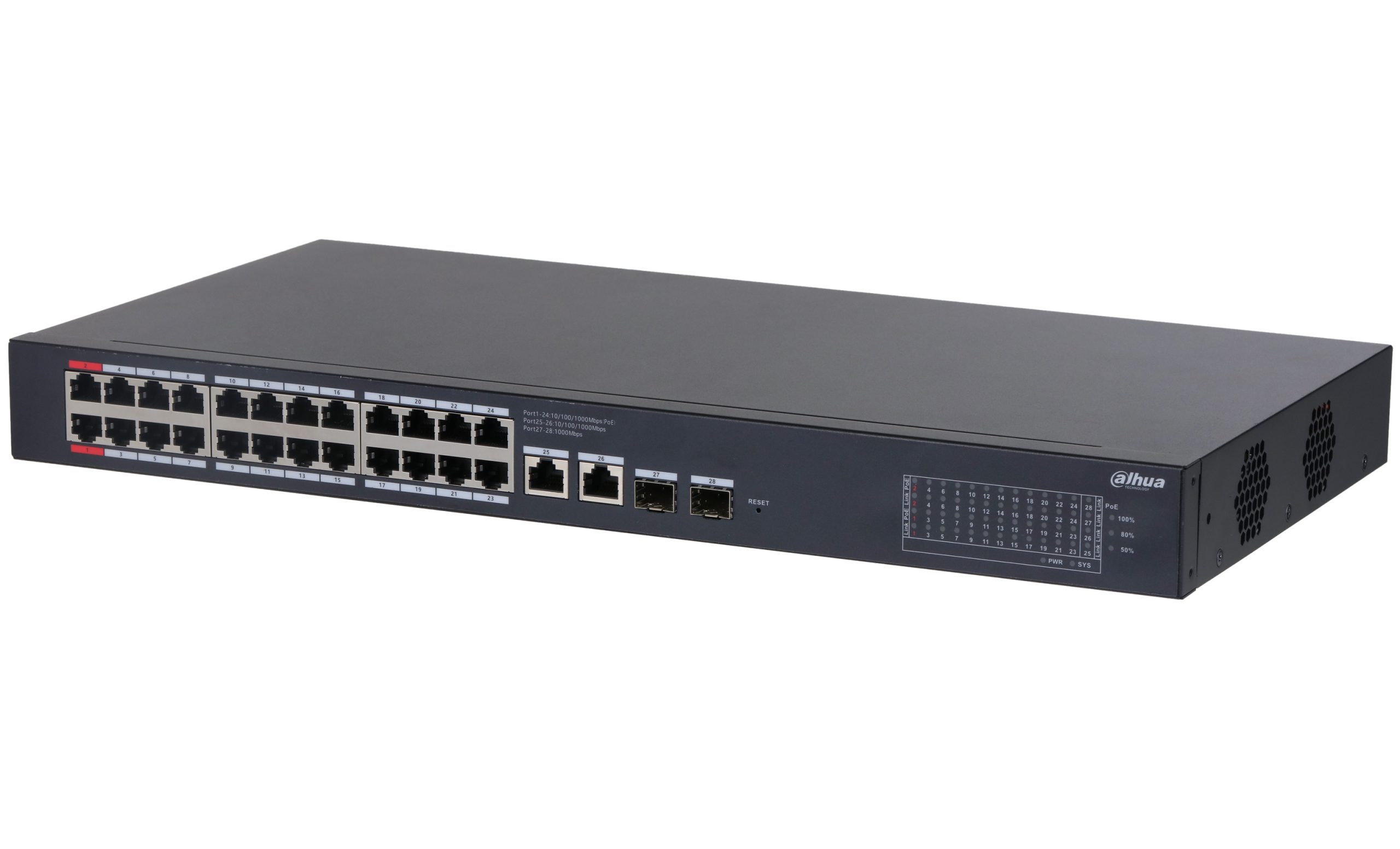 CS4228-24GT-375 Dahua PoE Cloud Gigabit Switch 24port +2UP 375W CS4228-24GT-375 - Image 1
