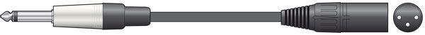 Chord_190.043UK_Classic_XLR_M-Jack_Mono_1.5m Chord Classic XLRM to 6.3mm 1.5m 190.043UK - Image 1