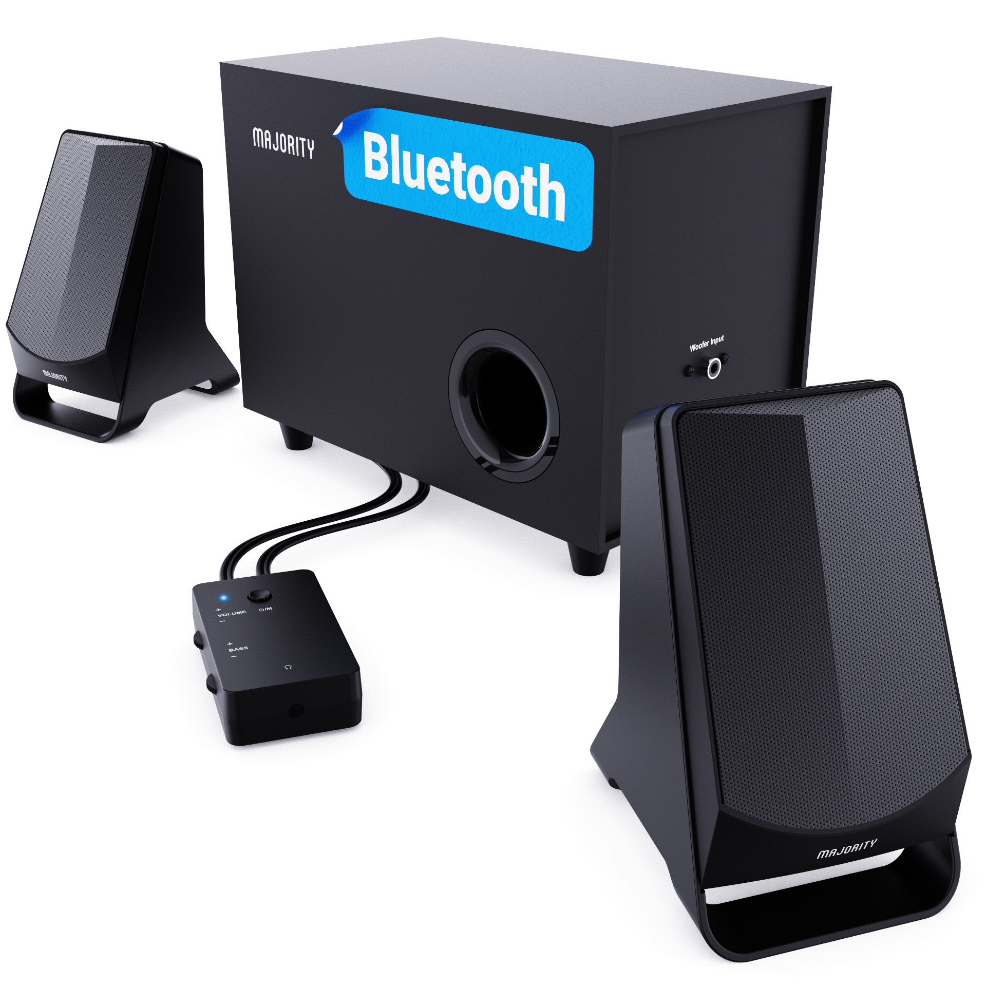 DX30_Main_2_.531 Majority DX30 PC Speakers + SUB Woofer 80W USB & 3.5mm - Image 1