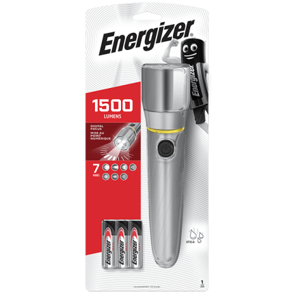 Energizer Light Torch 1500 Lumens (6xAA) - Vision HD Metal