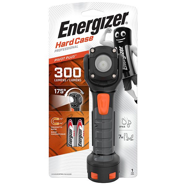 ENR_E301340800_HardCase_Pro_Pivot_Plus_Packaging_Image_HCSW21_EMEA_2_hi Energizer Light Torch 300 Lumens (2xAA) - Hardcase Pivot - Image 1