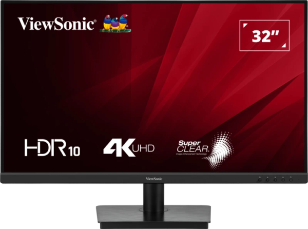Viewsonic Monitor VA 32'' 4K UHD VA HDR10 with Dual HDMI & DisplayPort VA3208-4K-HD