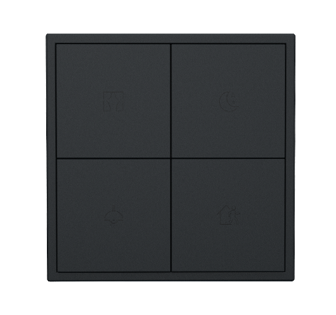 HDL-MPT4RA.1_Ash_Gray HDL Panel Tile Series 4 Button Smart Panel Ash Gray HDL-M/PT4RA.1 - Image 1