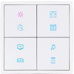 HDL Panel Tile Series 8 Button White HDL-M/PT4RB.1