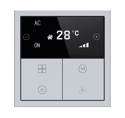 HDL-MPTOL6.1__3_ HDL Panel Tile Series OLED Thermostat Space Gray HDL-M/PTOL6.18 - Image 1