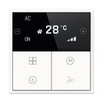 HDL Panel Tile Series OLED Thermostat Ivory White HDL-M/PTOL6.1
