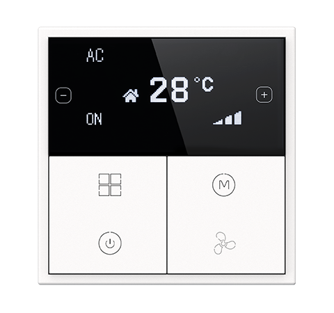 HDL-MPTOL6.1__4_ HDL Panel Tile Series OLED Thermostat Ivory White HDL-M/PTOL6.1 - Image 1