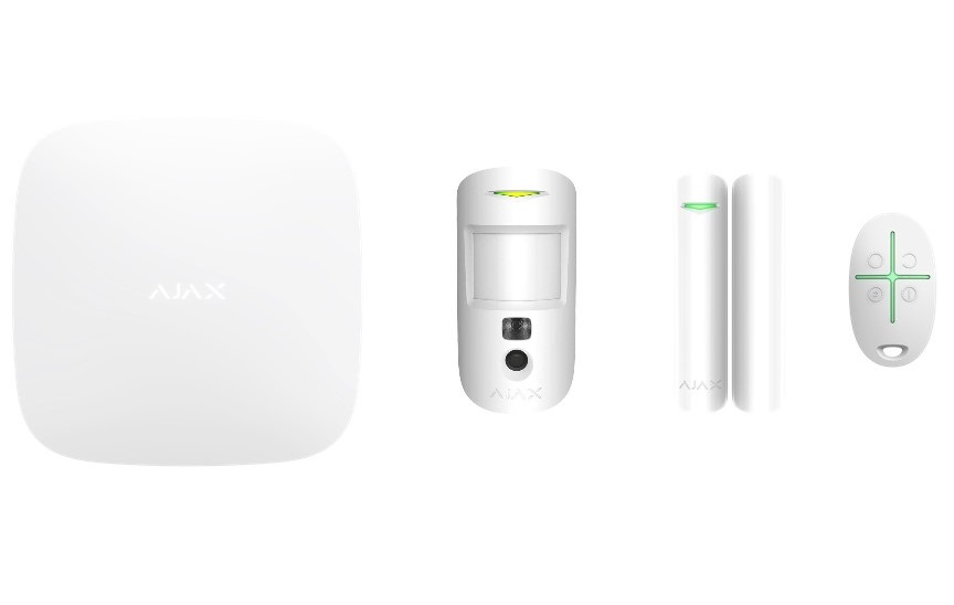 HUB_KIT-1_1614857574 AJAX TCP-IP/GSM Alarm Hub2 White Starter Kit - Image 1