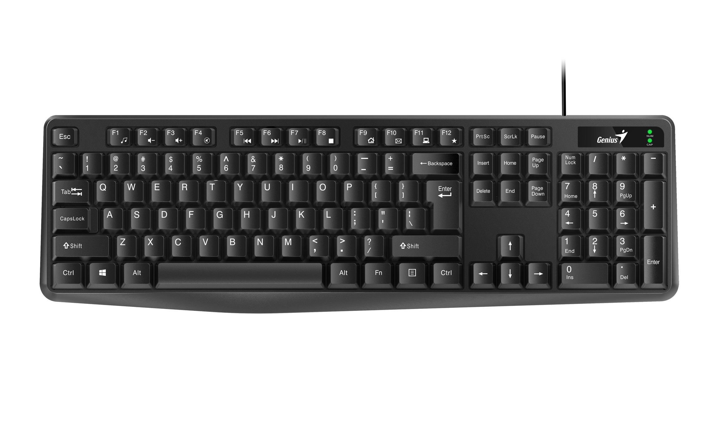KB-117_Front_s_1722512516 Genius KB-117 Wired Keyboard (English) - Image 1