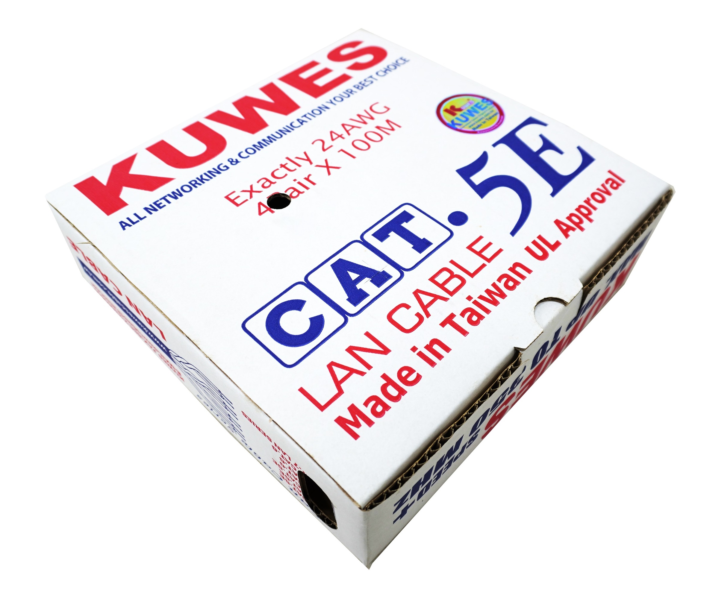 KS-UTP-C5E_100M_BOX_1713167771 Kuwes CAT5E UTP Pure Copper Indoor 100m Grey - Image 1