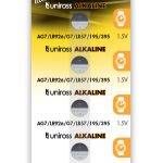 Uniross LR926 AG7 LR57 Alkaline Coin Battery (5pack)