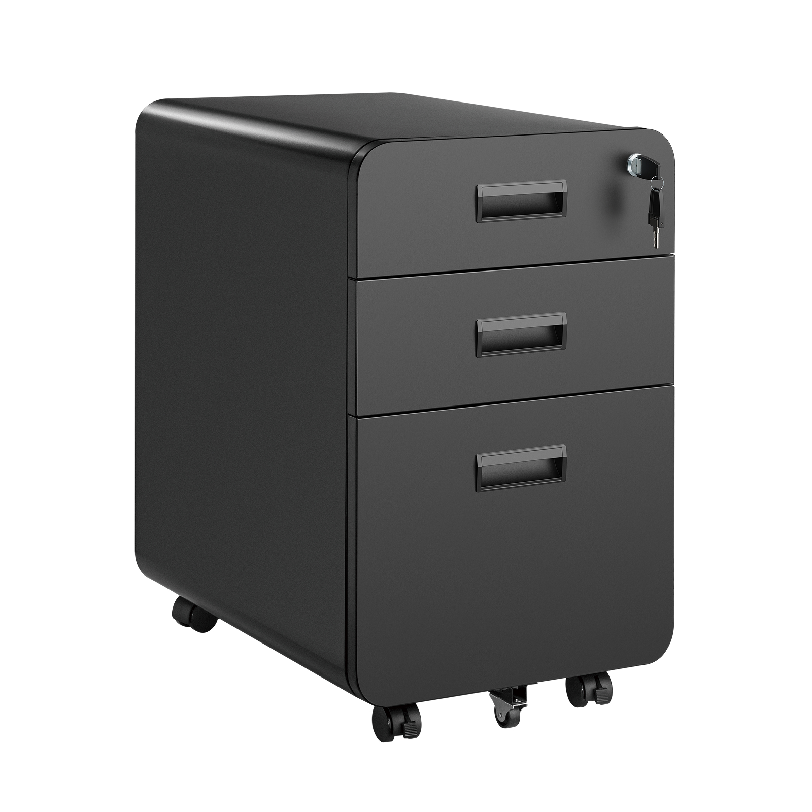 LV-CAB03-3_mainimage_01 Lumivida File Cabinet Mobile with 3 Lockable Drawers CAB03-3 - Image 1