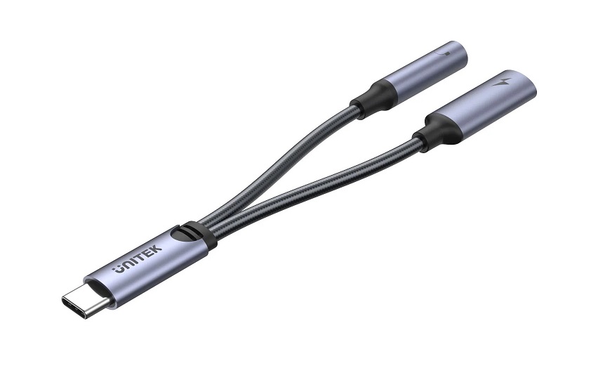 M205A Unitek MC USB-C to 3.5mm Audio + PD60W M205A - Image 1