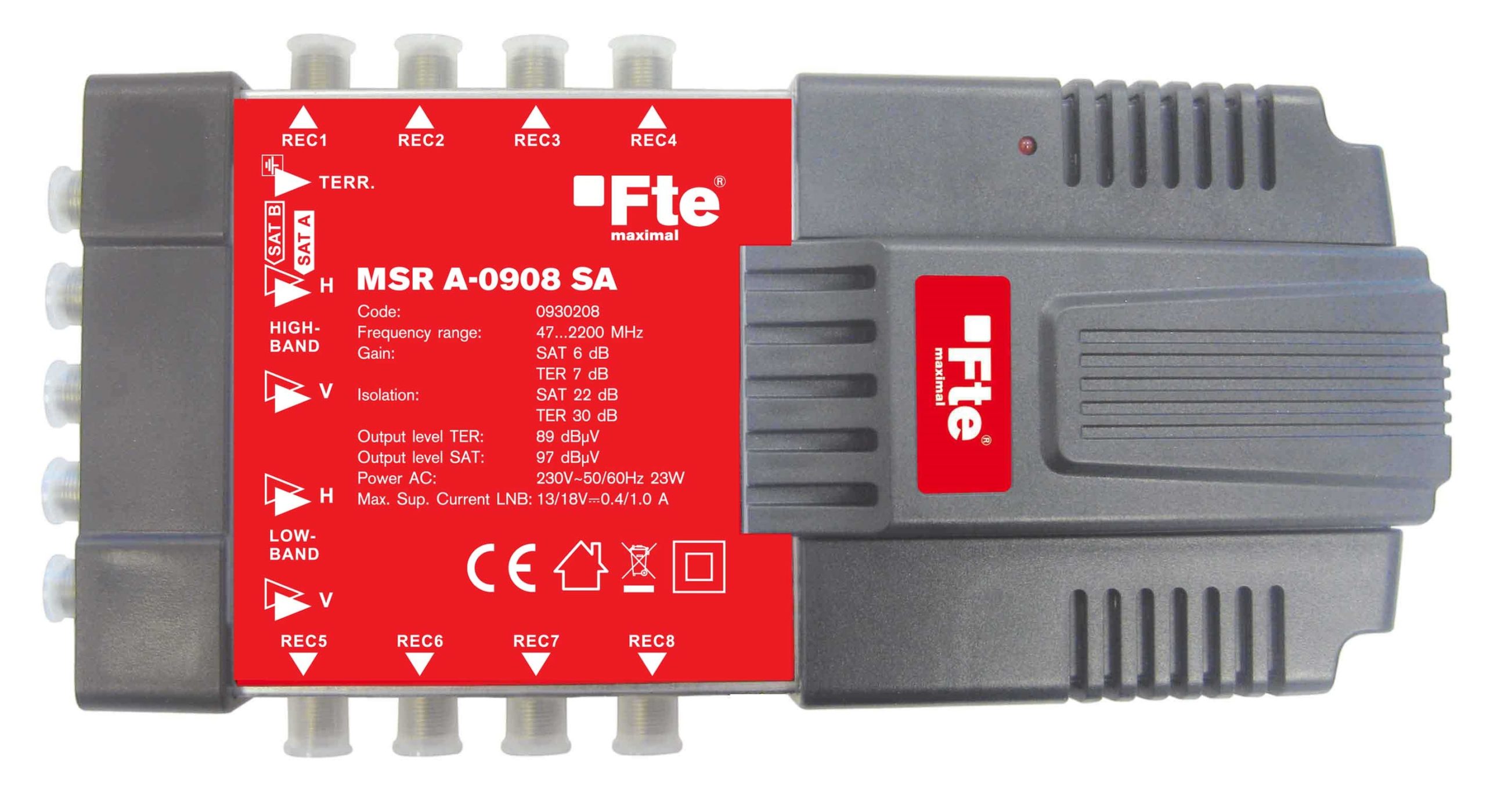 MSR_A-0908_SA FTE MSRA0908 9/8 Active Sat/Ter Multiswitch - Image 1
