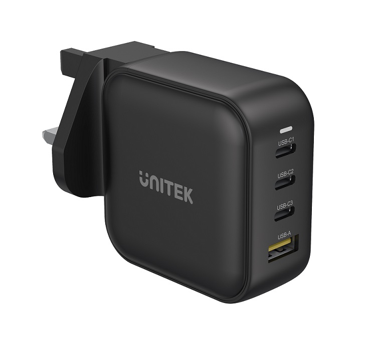 P1112ABK Unitek P1112ABK 100W 4in1 GaN Multiplug Charger Black - Image 1
