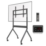 NBMounts P220 Heavy Duty Motorized TV Trolley up to 90'' 1.75m 90kg with Wireless Remote & Touchpad