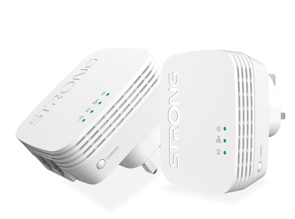 POWERLWF600DUOMINIUK Strong Powerline Kit AV600 Mini 600Mbps WI-Fi 300Mbps UK POWERLWF600DUOMINIUK - Image 1