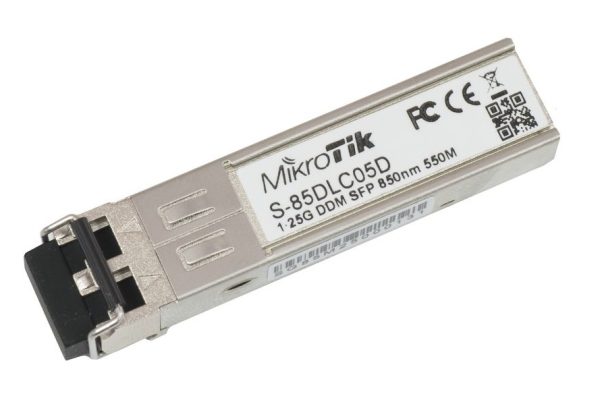 MikroTik S-85DLC05D 1.25G SFP Transceiver Dual LC  550m MM