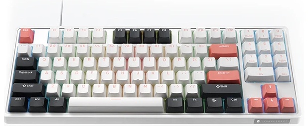 S7937560adde84075af2cec05e9b14ba2D Thunderobot KG3089 White Mechanical Gaming Keyboard 89 Red Switch Keys - Image 1