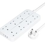 Tessan 8-Gang Extension 2 USB-A USB C 2m 13A TS-204-C