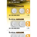 Uniross Alkaline-Coin LR1120 AG8 LR55 Battery (10pack)