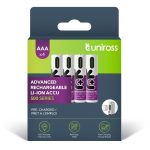Uniross Rechargeable USB-C Lithium AAA Batteries (4pack)