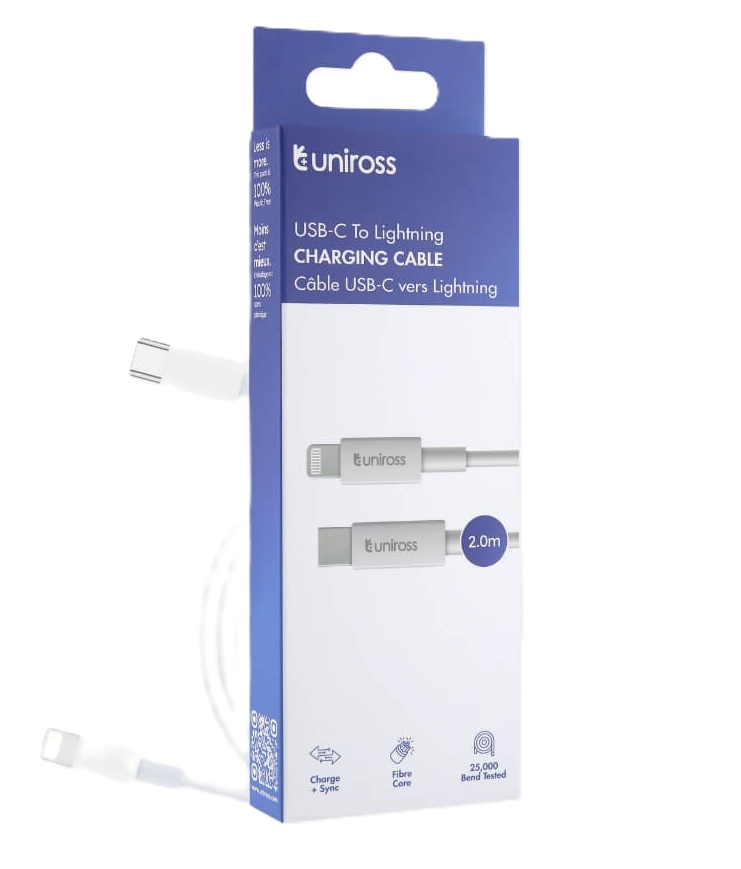 UCA0008-1 Uniross Cable USB-C to Lightning Cable 2.0m UCA008 - Image 1