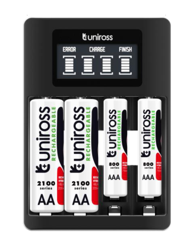 PowerPoint Presentation Uniross UCU002 Fast 2hr USB Charger for AA/AAA With LCD Screen - Image 1