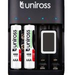 Uniross UCU004A USB Compact Multi Charger with 4x AA 2100 Batteries