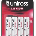 Uniross AA Lithium Batteries (4pack)