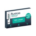 Uniross Alkaline AAA Power Plus Box of 24 Pcs