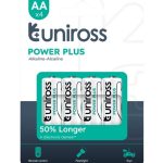 Uniross Alkaline AA Power Plus Batteries 4 Pcs (New)