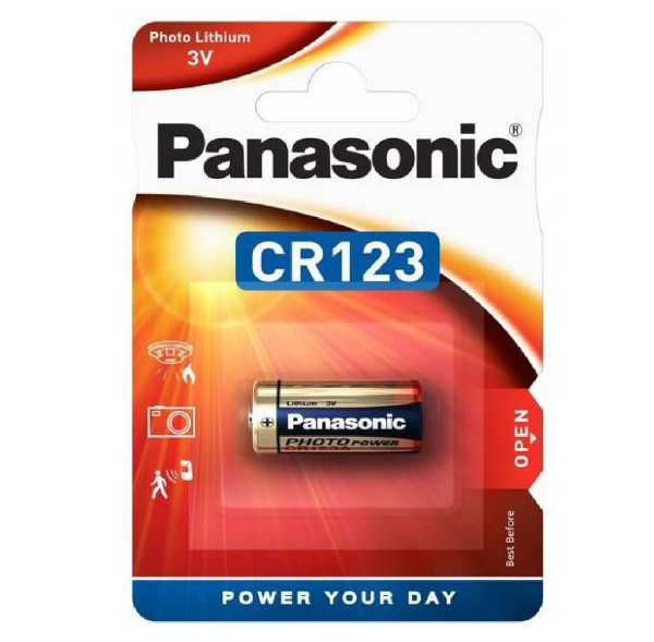 Panasonic CR123A Lithium Battery Blister (1pc)