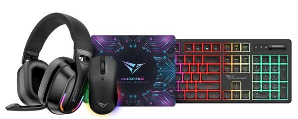 Alcatroz X-Craft 4in1 Gaming Set Keyb+Mouse+Mat+H/set Rechargeable NEXUS Black