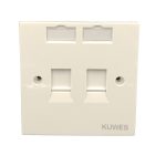 Kuwes UK Double Outlet Faceplate 86x86mm