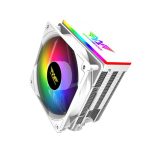 Armaggeddon Gaming Cooling CPU Silent RGB Fan 4-Pipe BLIZZARD 2 White