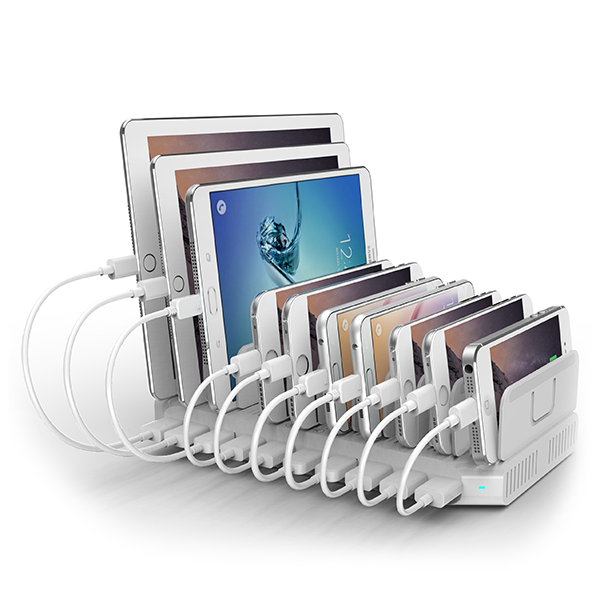 Y-2172-3 Unitek Y-2172 19.2A 96W 10Port USB Smart Charging Station - Image 1