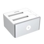 Unitek Y-3027 USB-C 3.1 10Gbps SATA6G Dual Bay Aluminium HDD Docking Station (Silver)