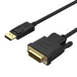 Unitek Y-5118BA Displayport to DVI Cable 1.8m Black/Gold Plated
