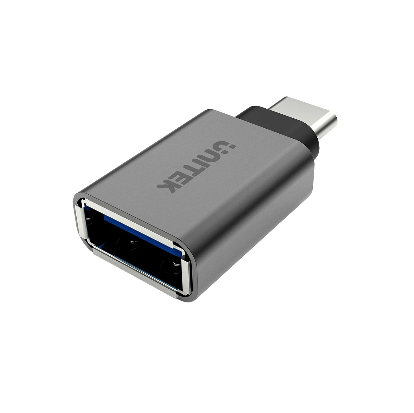 Y-A025CGY_1_1800x1800_1734661636 Unitek USB-A Female to USB-C Male 5Gbps Adaptor Grey Y-A025CGY - Image 1