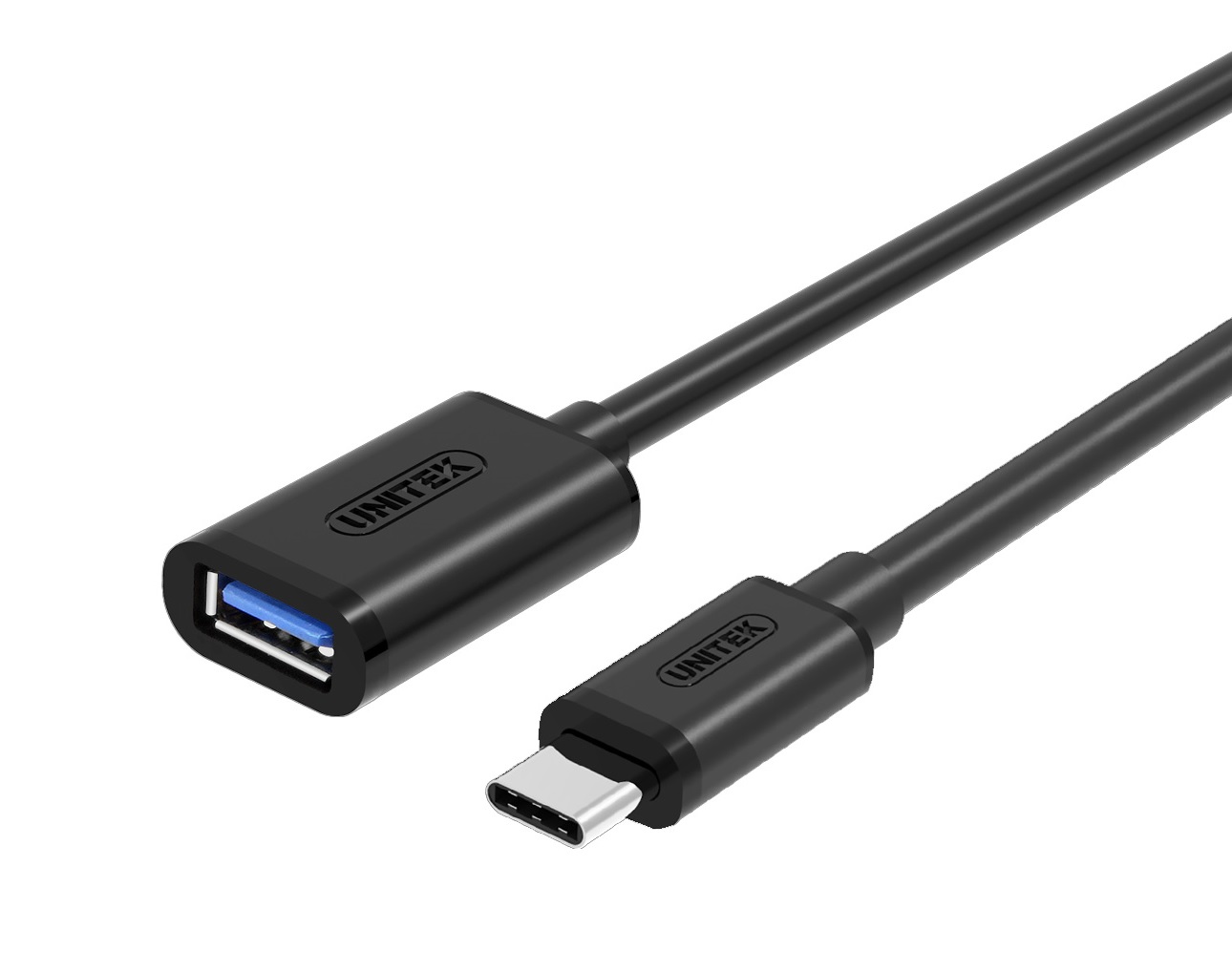 Y-C476BK-1 Unitek Y-C476BK USB3.1 USB-C Male to USB-A Female Extension Cable 20cm - Image 1