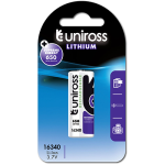 Uniross RCR123A LIR16340 Lithium Rechargeable Battery 650mAh