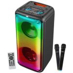 SonicGear AudioXPro800HD 2 x 8'' Portable Karaoke Speaker with Voice Changer & 2 x Wireless Microphones included