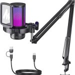 Maono DGM20S USB Condenser Microphone with Boom Arm