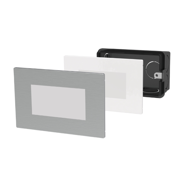 dgur1021icct_01.tif_f GBC DOGI LED URANO 1021 CCT White/Grey Outdoor Steplight for Recessed Box 503 - Image 1