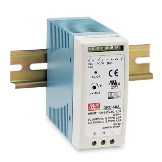 drc-60a Meanwell DRC-60A DIN Rail Power Supply with UPS Function 12V 60W - Image 1