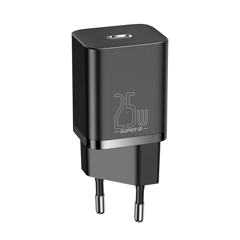 eng_pl_Baseus-Super-Si-1C-fast-wall-charger-USB-Type-C-25W-Power-Delivery-Quick-Charge-black-CCSP020101-98674_1 Baseus Wall Charger 25W USB-C EU Black - Image 1