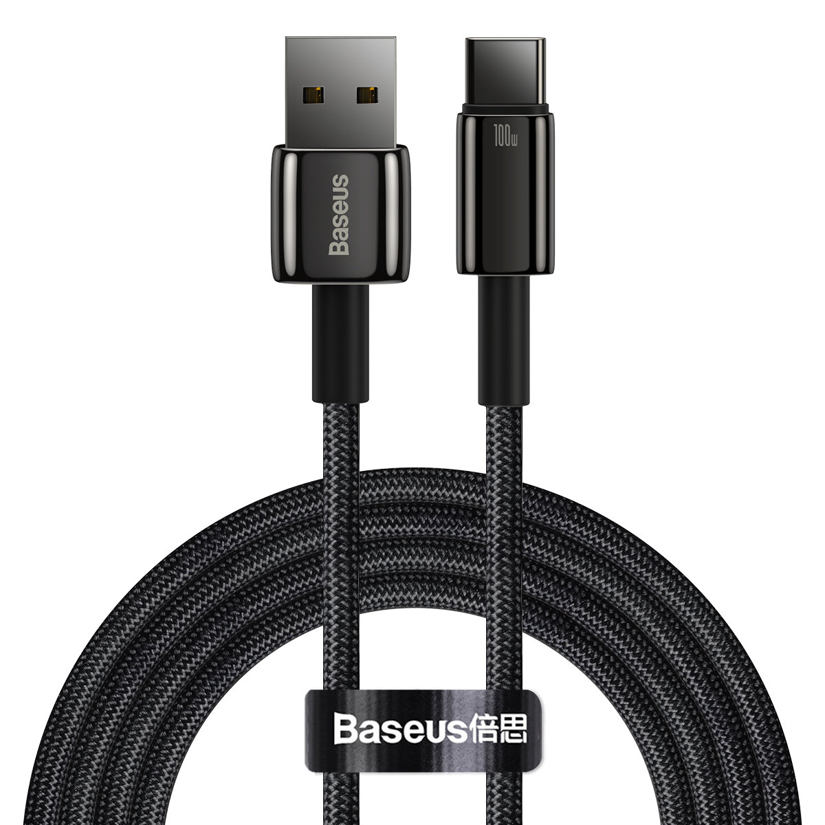 eng_pl_Baseus-Tungsten-Gold-cable-USB-A-USB-C-480Mb-s-100W-2m-black-CAWJ000101-121054_1 Baseus Cable USB-C to USB-A Tungsten Gold 100W 2.0m Blk - Image 1